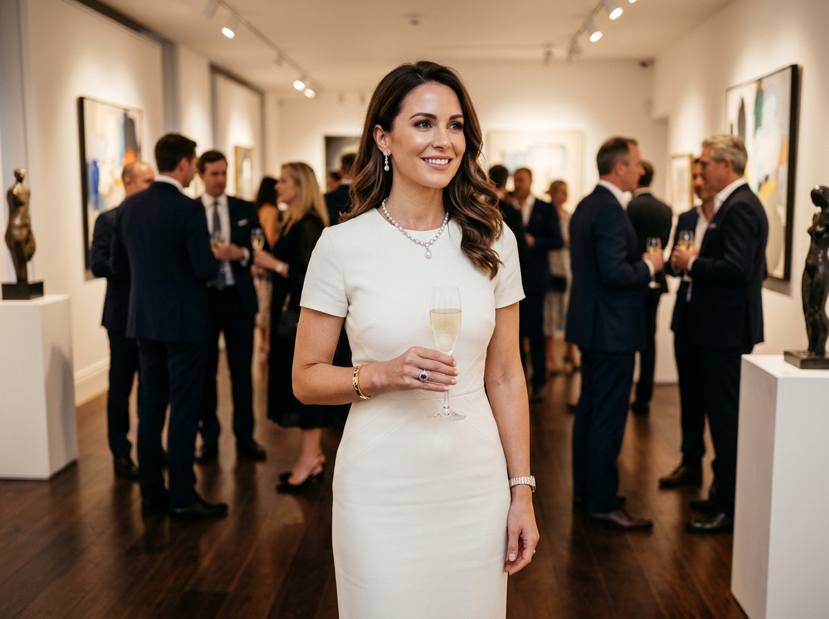 Accomplished UK businesswoman enjoying leisure time